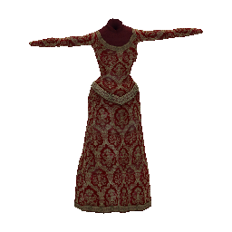 153 | Red Pattern Dress | itm_court_dress