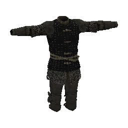 305 | Black Brigandine with Plate and Mail | itm_brigandine_black_mail